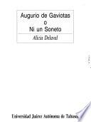 Augurio de gaviotas, o, Ni un soneto