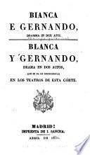 Bianca e Gernando, dramma in du atti