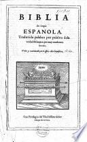 Biblia en lengua espanola