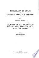 Bibliografía de libros y folletos peruanos, 1940-1941