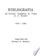 Bibliografía del Instituto Lingüístico de Verano en el Ecuador, 1955-1980
