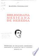 Bibliografía mexicana de Heredia