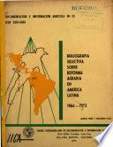 Bibliografía selectiva sobre reforma agraria en América Latina