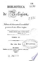 Biblioteca de religión: (1827. 388 p.)