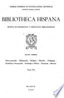 Bibliotheca Hispana; Revista de Información y Orientación Bibliográficas. Sección 1