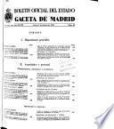 Boletâin oficial del estado: Gaceta de Madrid