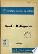 Boletín bibliográfico