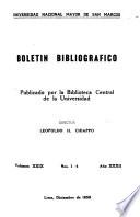 Boletín bibliográfico