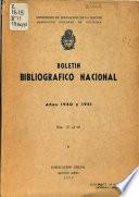 Boletín bibliográfico nacional