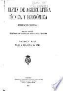 Boletín de agricultura técnica y económica