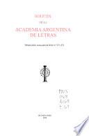 Boletín de la Academia Argentina de Letras
