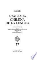 Boletín de la Academia Chilena correspondiente de la Real Academia Española