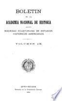 Boletín de la Academia Nacional de Historia antes Sociedad Ecuatoriana de Estudios Históricos Americanos