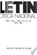 Boletín de la Biblioteca Nacional