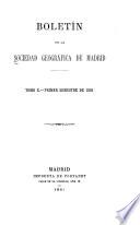 Boletín de la Real sociedad geográfica