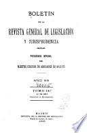 Boletín de la Revista general de legislación y jurisprudencia