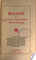 Boletín de la Sociedad Castellonense de Cultura