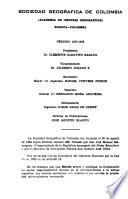 Boletín de la Sociedad Geográfica de Colombia