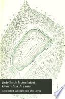 Boletín de la Sociedad Geográfica de Lima