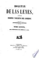 Boletín de las leyes y de las órdenes y decretos del gobierno
