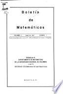 Boletín de matemáticas