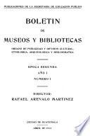 Boletín de museos y bibliotecas