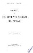 Boletín del Departamento Nacional del Trabajo