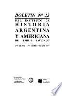 Boletín del Instituto de Historia Argentina y Americana Doctor Emilio Ravignani.