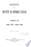 Boletín del Instituto de Reformas Sociales [Publicación Mensual]