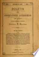 Boletín del Observatorio Astonómico y Meteorológico de Quito