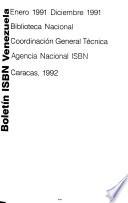 Boletín ISBN, Venezuela