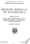 Boletín mensual de estadística
