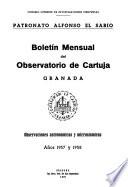Boletin mensual del Observatorio de Cartuja