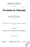 Boletin oficial de la Secretaría de Hacienda
