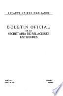 Boletín oficial de la Secretaría de relaciones exteriores