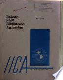 Boletín para bibliotecas agrícolas