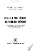 Breviario para síndicos de sociedades anónimas