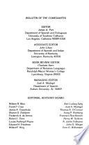 Bulletin of the Comediantes