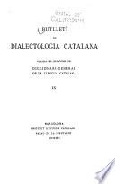 Butlletí de dialectología catalana