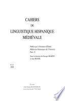 Cahiers de linguistique hispanique médiévale
