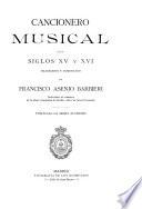 Cancionero musical de los siglos XV y XVI
