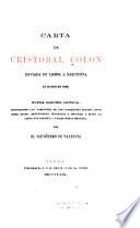 Carta de Cristóbal Colón enviada de Lisboa á Barcelona en marzo de 1493
