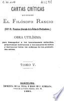 Cartas críticas que escribio el Filósofo Rancio