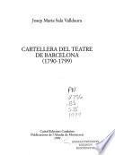 Cartellera del teatre de Barcelona (1790-1799)