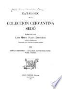 Catálogo de la colección cervantina Sedó