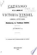 Catálogo de la librería de Victoria Vindel, librera anticuaria ...