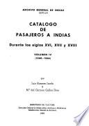 Catálogo de pasajeros a Indias durante los siglos XVI, XVII y XVIII