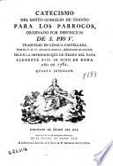 Catecismo del Santo Concilio de Trento para los parrocos