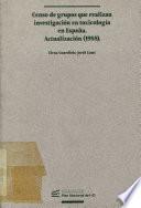 Censo de grupos que realizan investigación en toxicología en España. Actualización (1988)