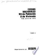 Censos nacionales, VII de población, II de vivienda, 4 de junio de 1972: Departamento de Arequipa (2 v.)